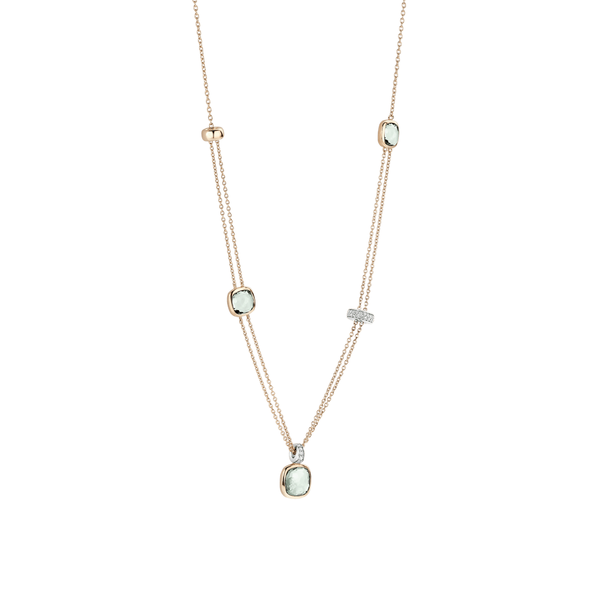 Ti Sento Milano Collier Coussin et rectangle 34122GR