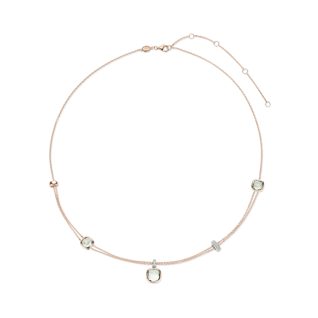 Ti Sento Milano Collier Coussin et rectangle 34122GR