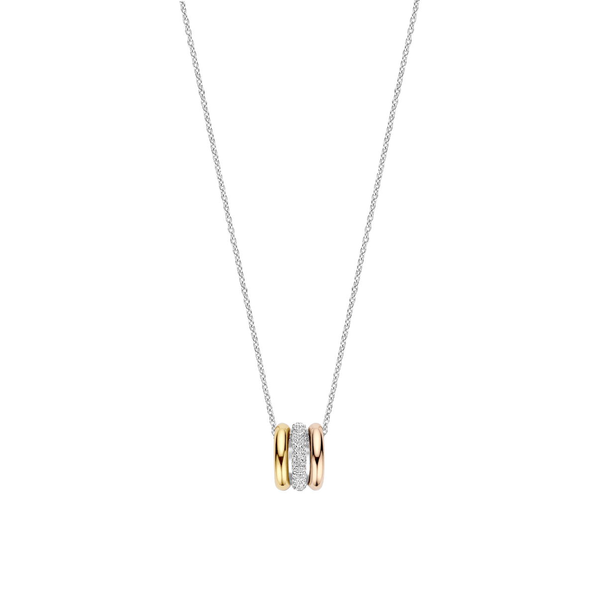 Ti Sento Milano Collier pendentif Cercles 34128TZ