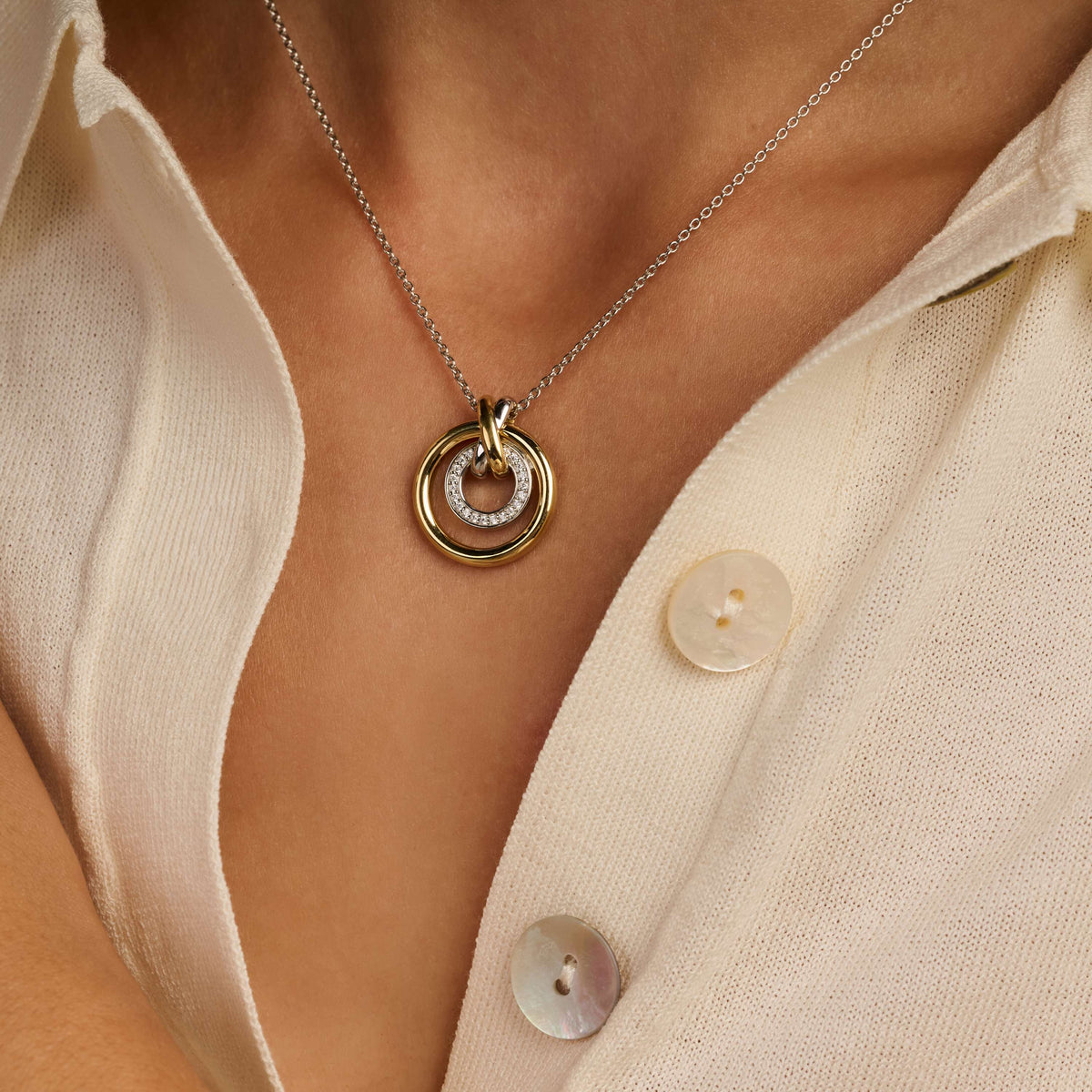 Ti Sento Milano Collier pendentif Cercles 34141ZY