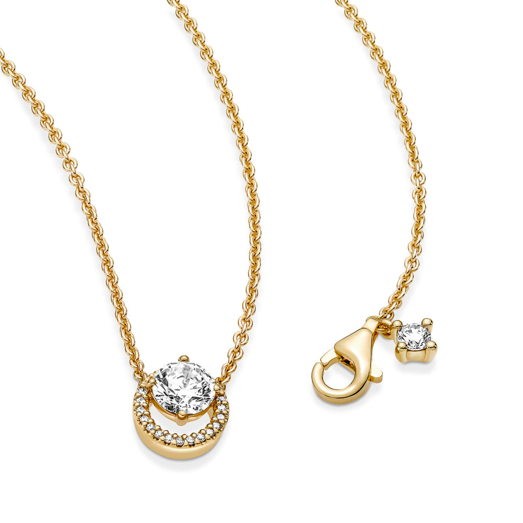 Pandora Timeless Collier Pendentif Halo Rond Scintillant 361174C01-45