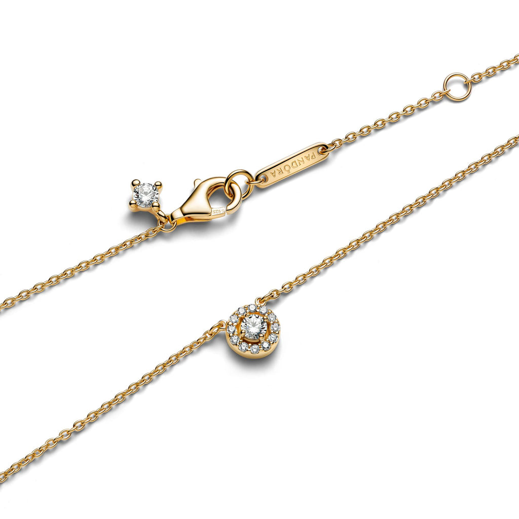 Pandora Timeless Collier à Pendentif Halo Pavé Rond 363548C01-45