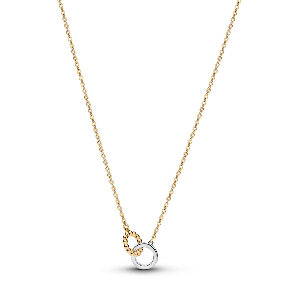 Pandora Signature Collier Pendentif Bicolore Scintillant 364825C01