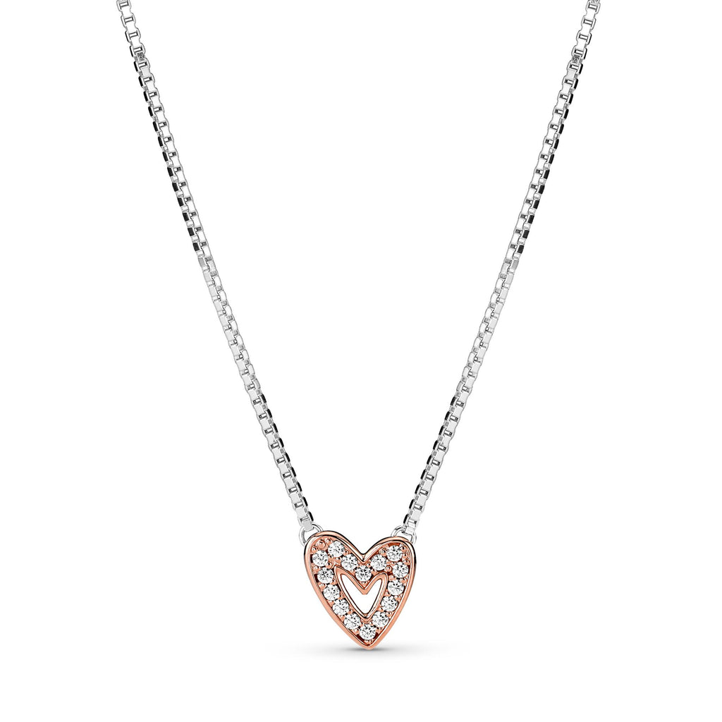 Pandora Moments Collier Esquisse de Cœur Scintillant 380089C01-45