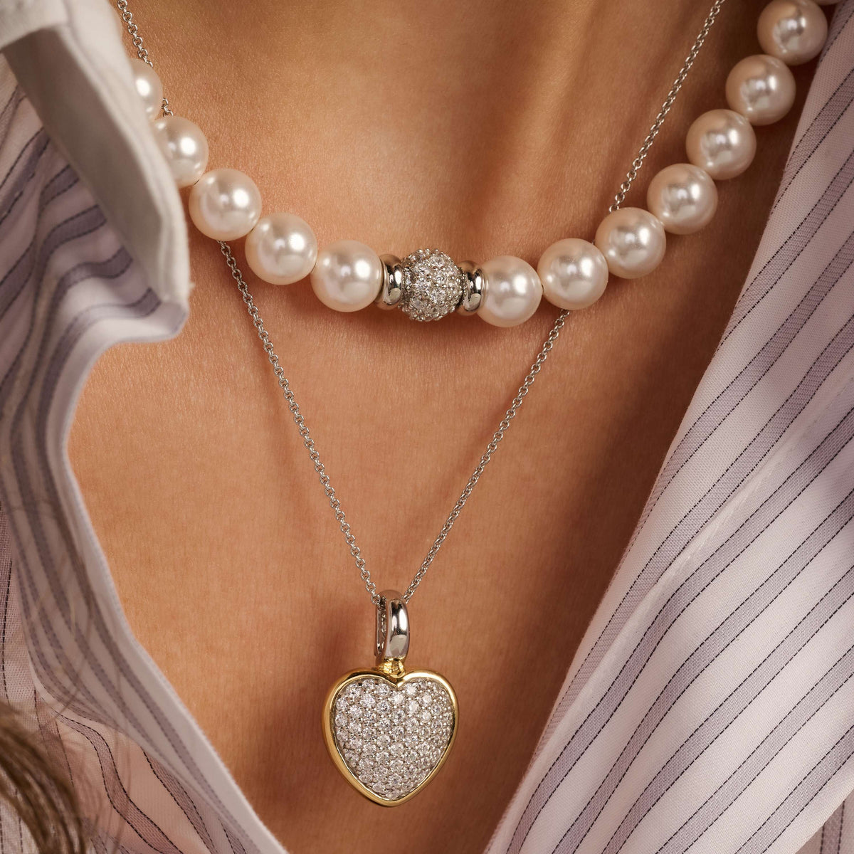 Ti Sento Milano Collier Perles 3814PW