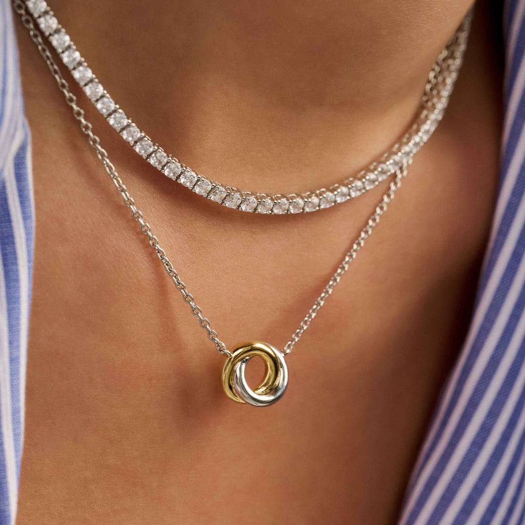 Ti Sento Milano Collier pendentif Cercles 3822SY