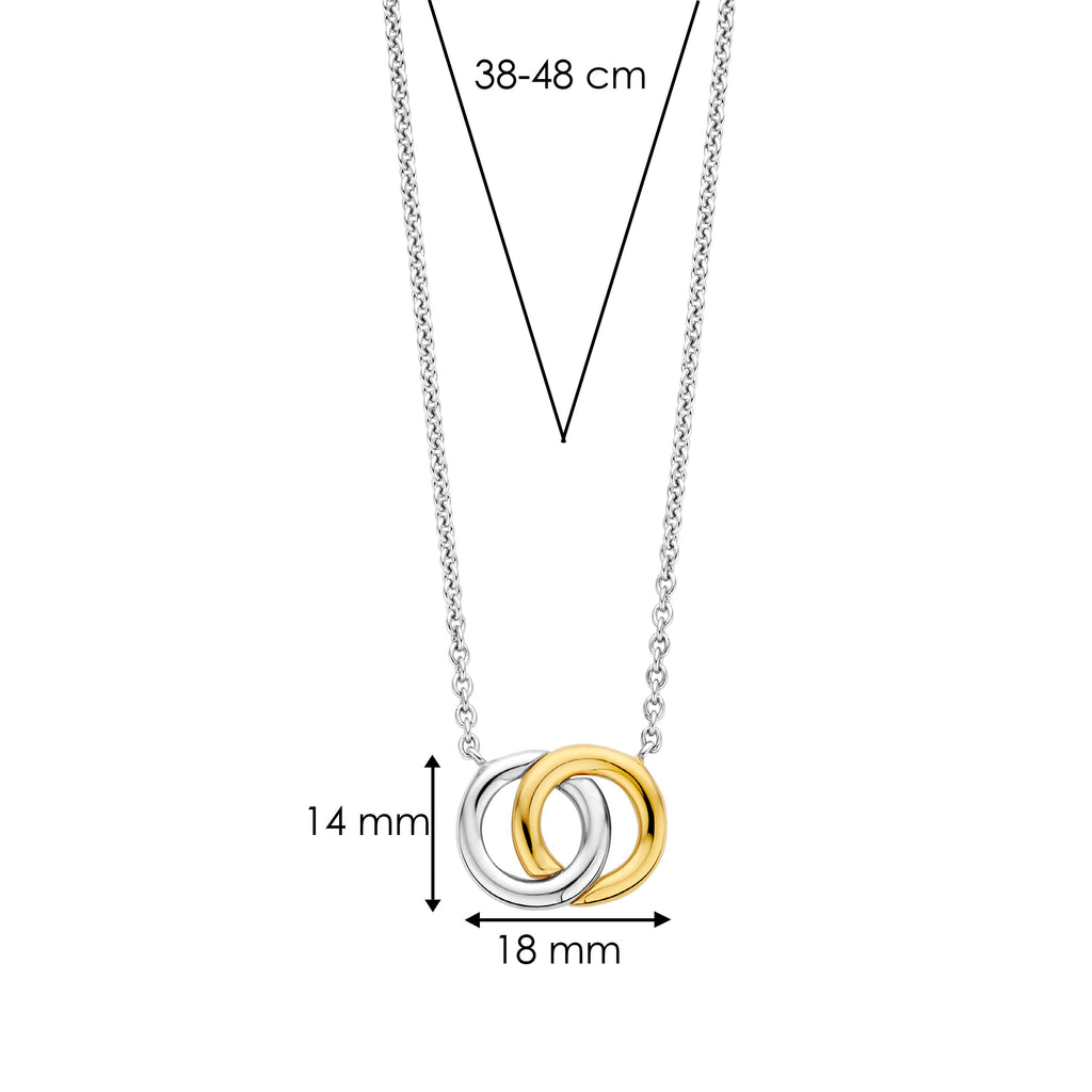 Ti Sento Milano Collier pendentif Cercles 3822SY