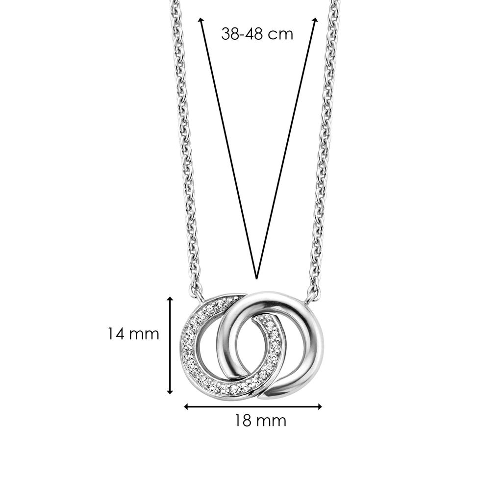 Ti Sento Milano Collier pendentif Cercles 3822ZI