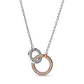 Pandora Signature Collier Cercles Entrelacés Bicolore 382778C01-45