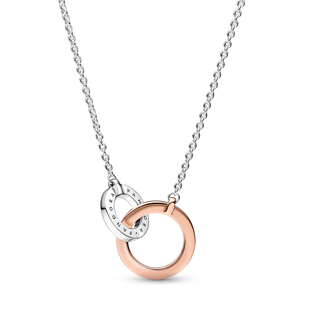 Pandora Signature Collier Cercles Entrelacés Bicolore 382778C01-45