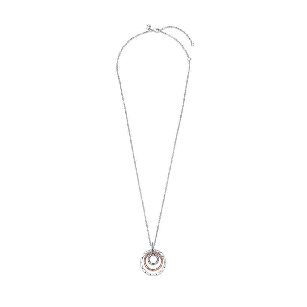 Pandora Signature Pendentif & Collier Cercles Bicolores 389483C01-60