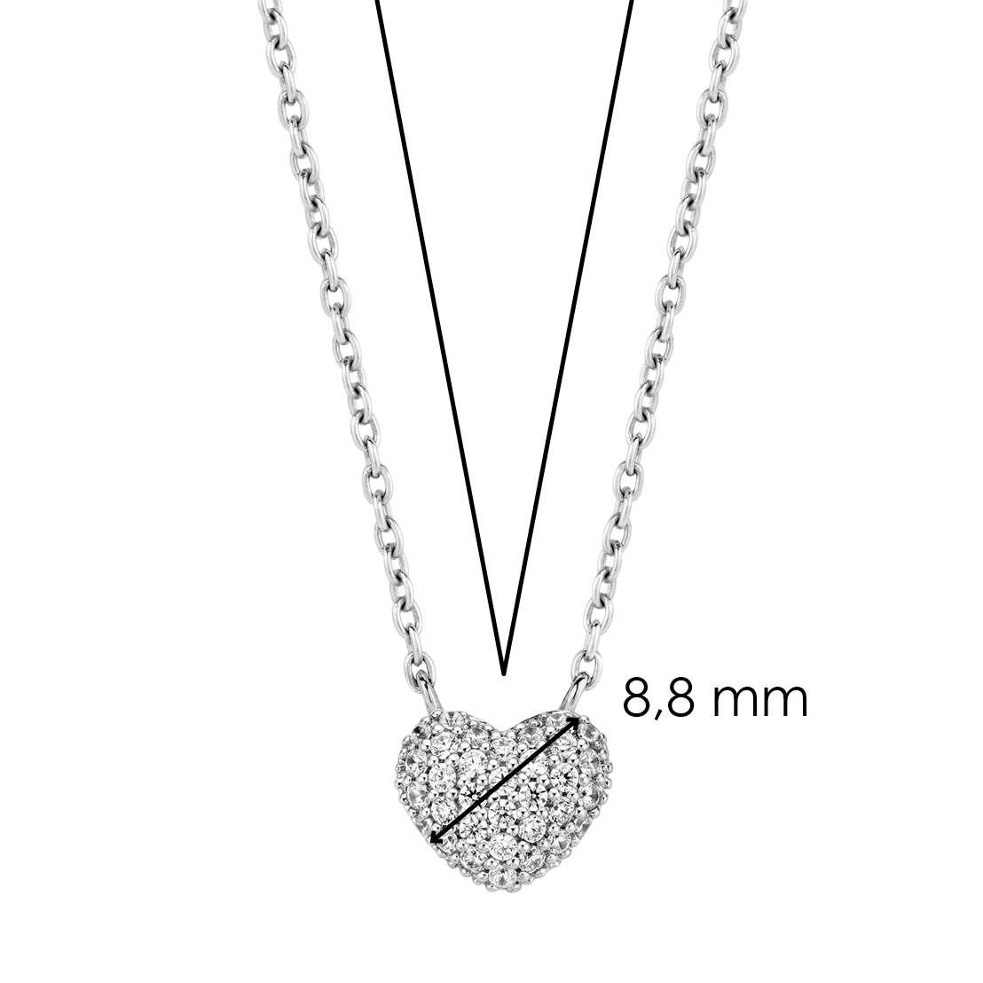 Ti Sento Milano Collier pendentif Amour, chance, bonheur 3899ZI