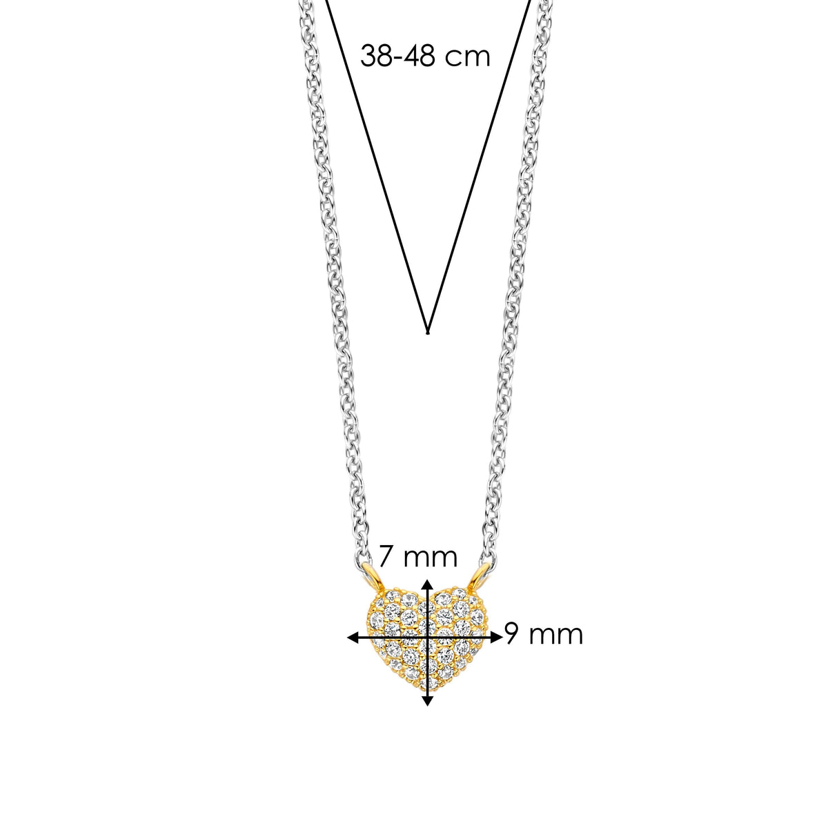 Ti Sento Milano Collier pendentif Amour, chance, bonheur 3899ZY