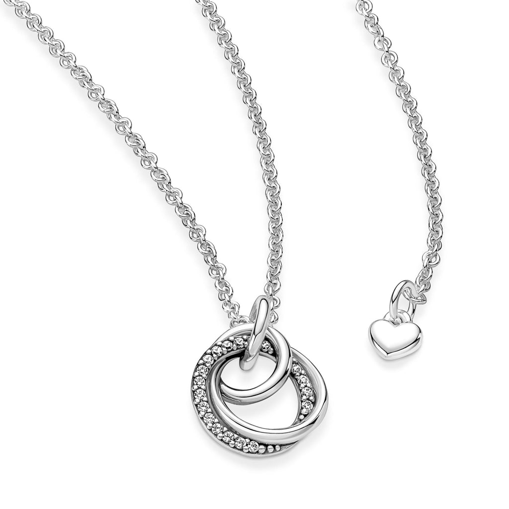 Pandora Moments Collier Pendentif Cercles Ma Famille Pour Toujours 391455C01-60