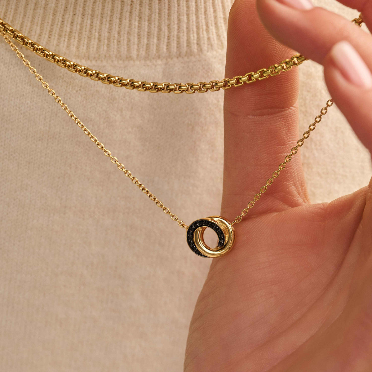 Ti Sento Milano Collier pendentif Cercles 3915BY
