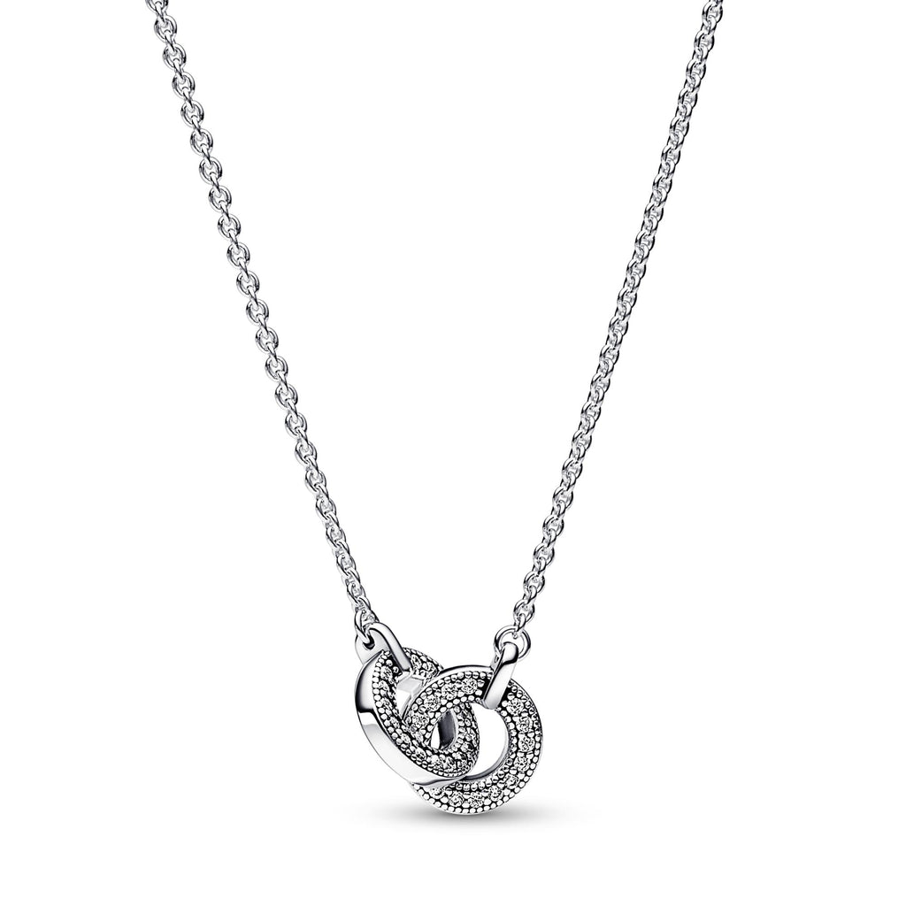 Pandora Signature Collier Pendentif Pavé Entrelacé 392736C01-45