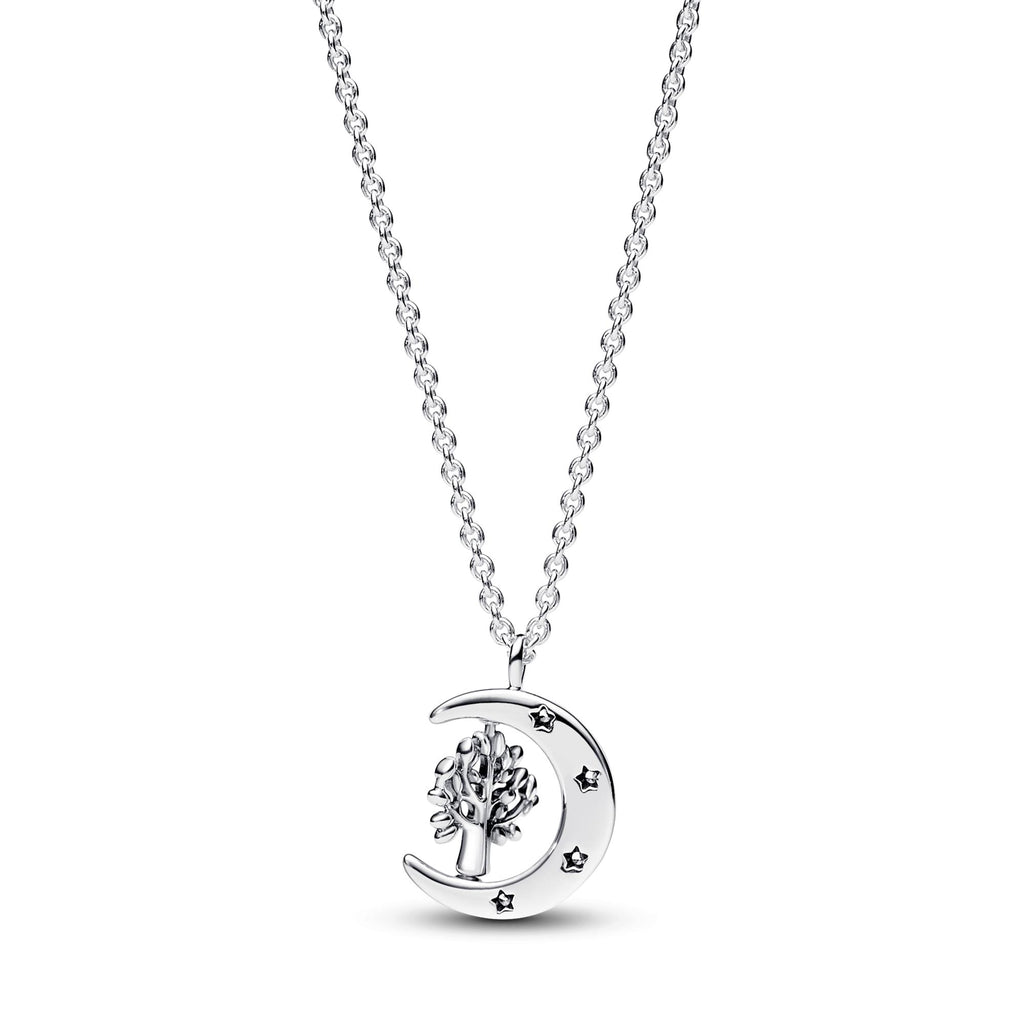 Pandora Moments Collier Pendentif Lune et Arbre de Vie Tournoyant 392992C01-50