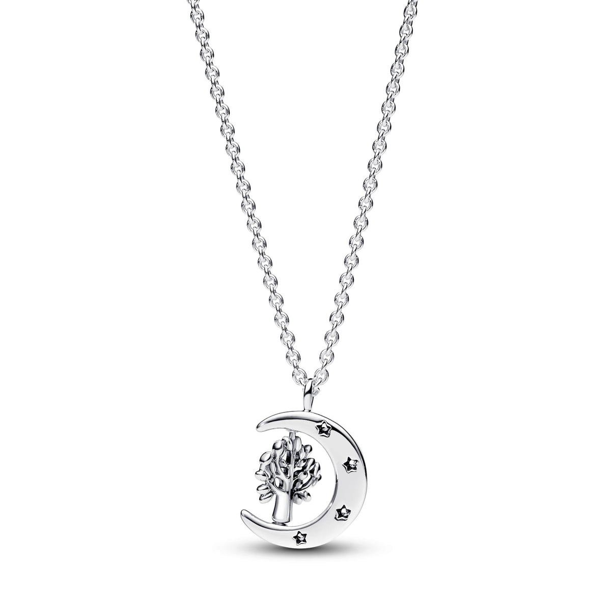 Pandora Moments Collier Pendentif Lune et Arbre de Vie Tournoyant 392992C01-50