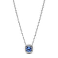 Pandora Timeless Collier à Pendentif Halo Bleu Carré Scintillant 393560C01-45