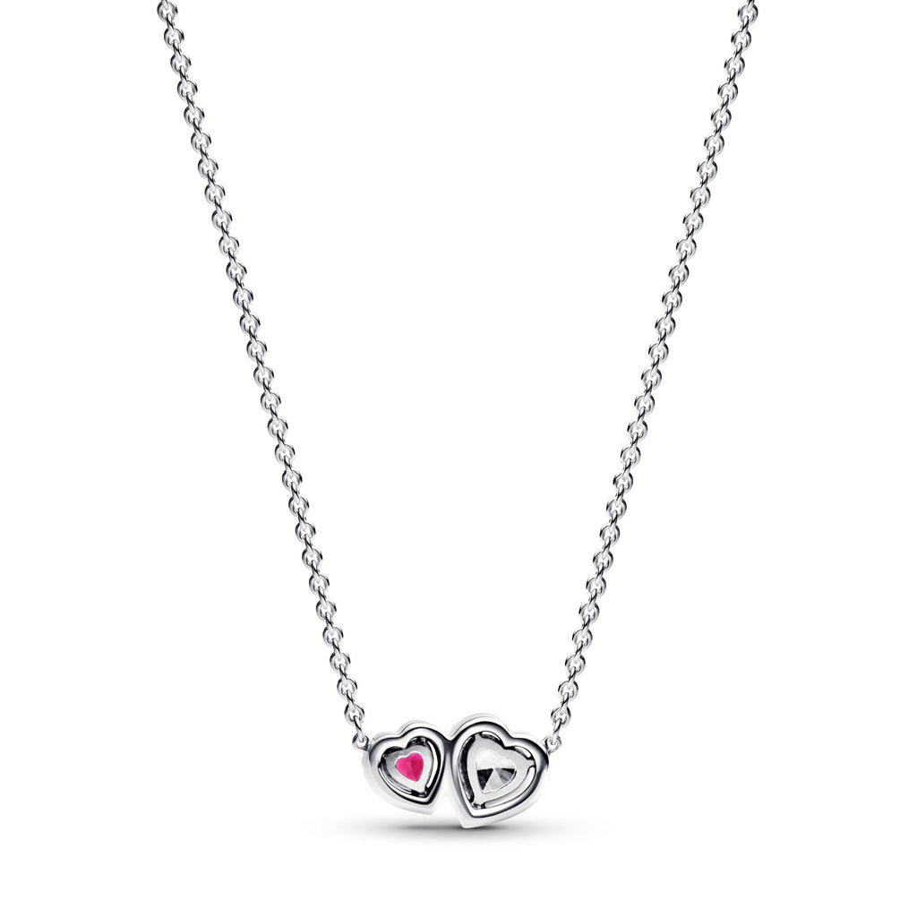 Pandora Timeless Collier à Pendentif Cœurs Halo 393632C01-45