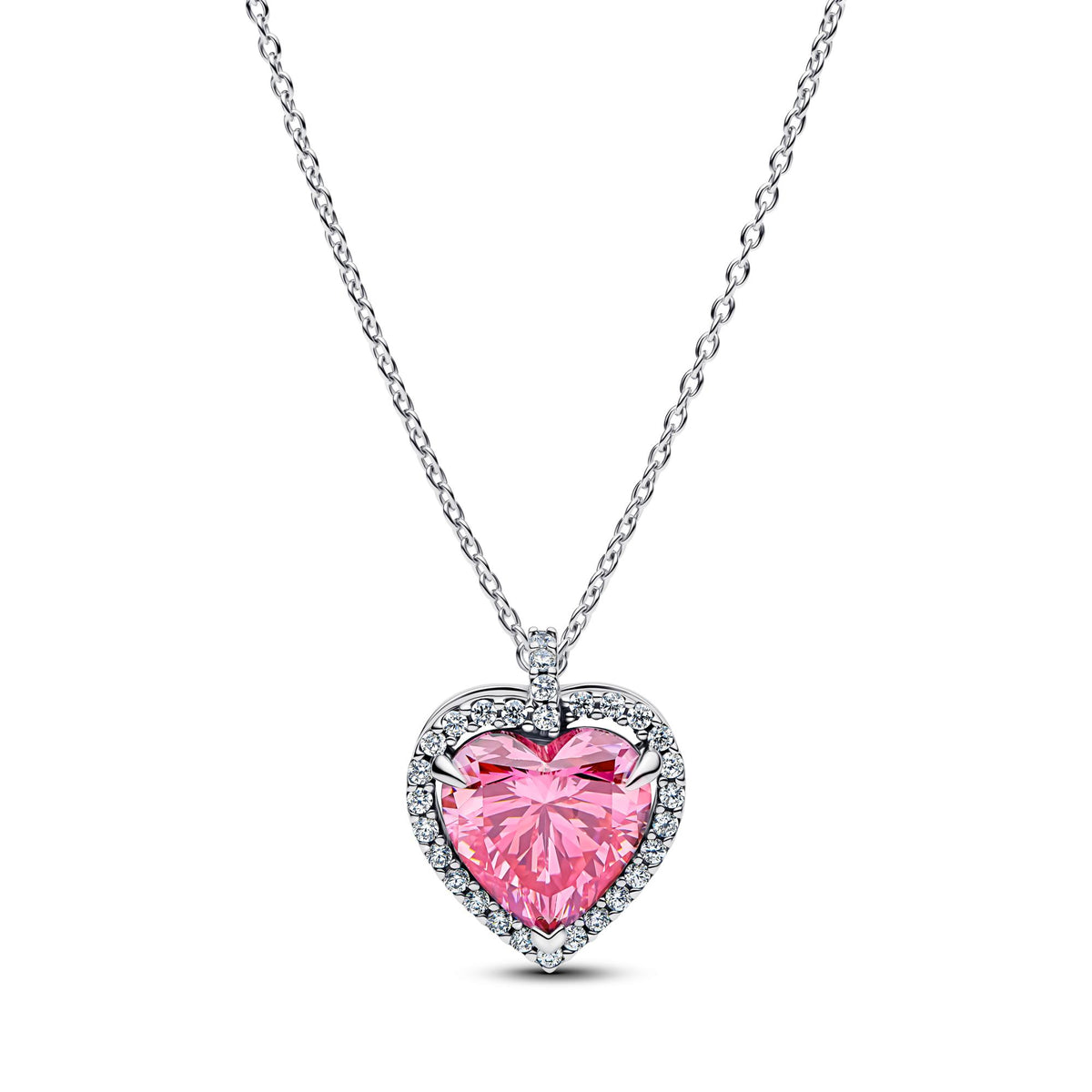 Pandora Timeless Collier Cœur Halo Rose 394414C01-45