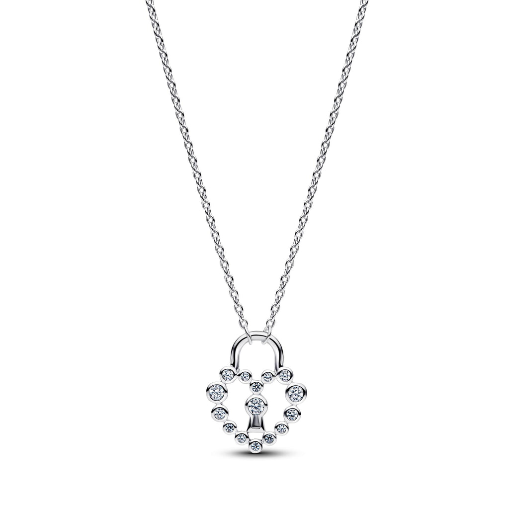 Pandora Moments Collier à Pendentif Cadenas Cœur Scintillant 394416C01-50