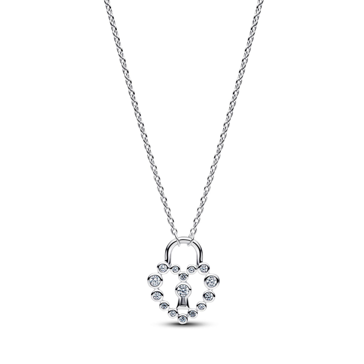 Pandora Moments Collier à Pendentif Cadenas Cœur Scintillant 394416C01-50