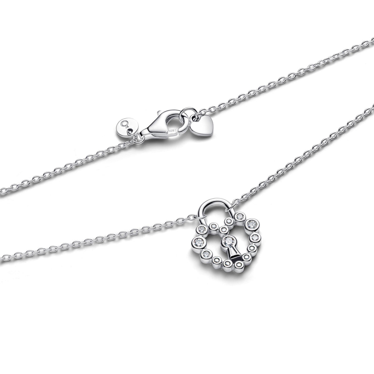 Pandora Moments Collier à Pendentif Cadenas Cœur Scintillant 394416C01-50