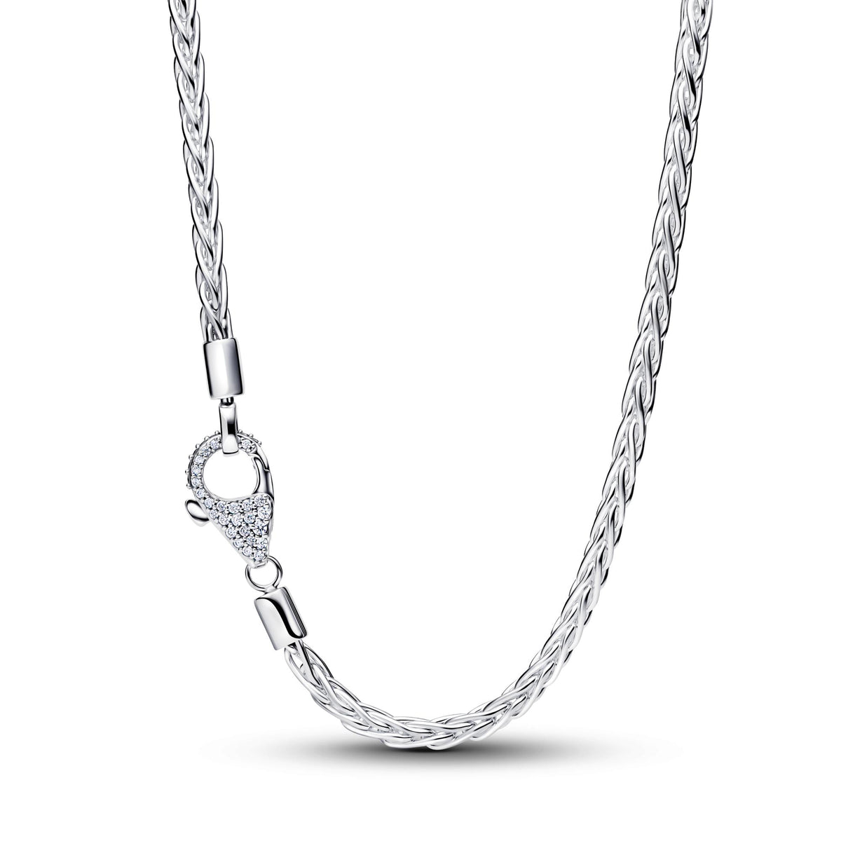 Pandora Moments Collier à Charms Maille Sétaire Fermoir Pavé 394463C01-45