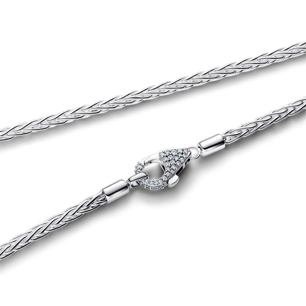 Pandora Moments Collier à Charms Maille Sétaire Fermoir Pavé 394463C01-45