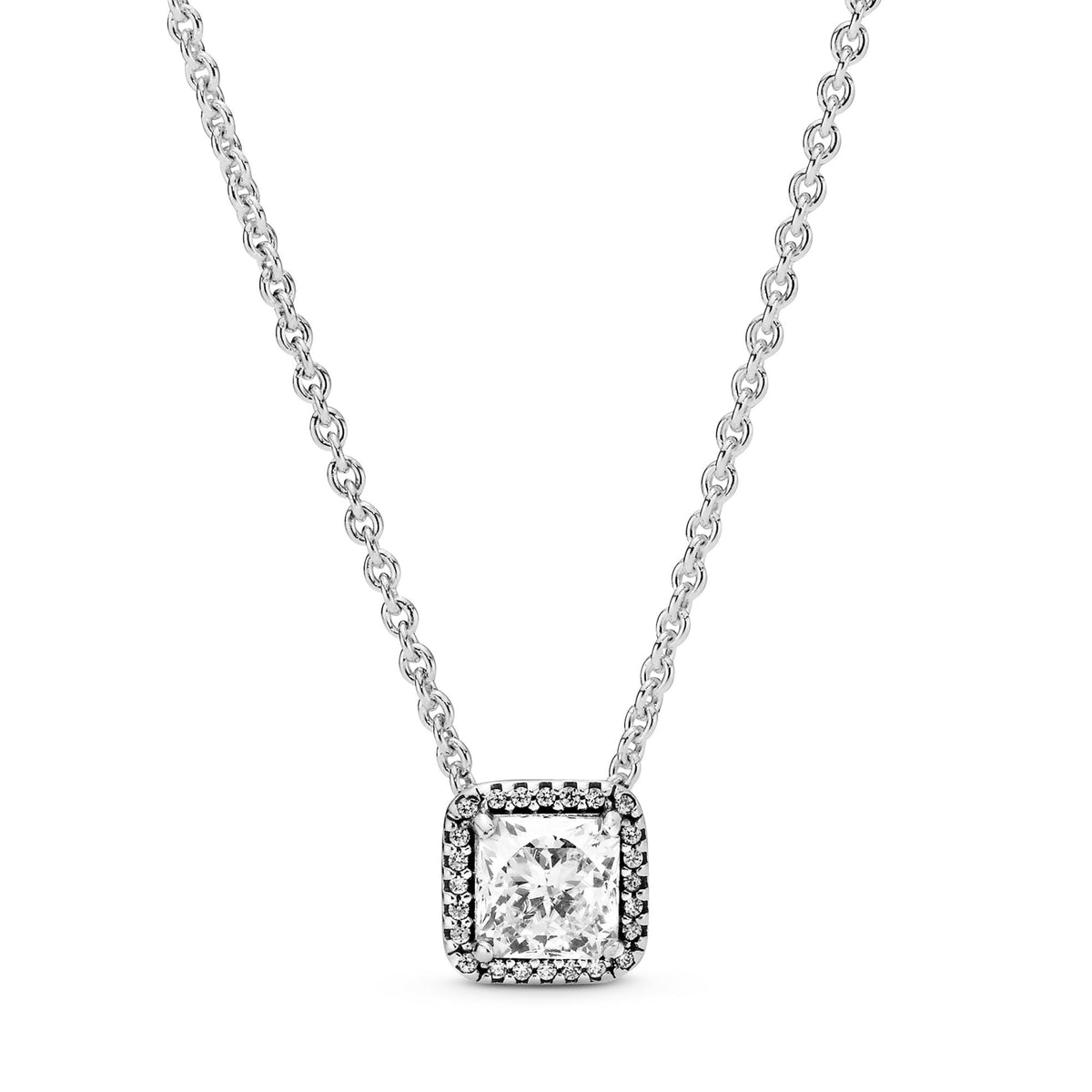 Pandora Timeless Collier Halo Scintillant Carré 396241CZ-45