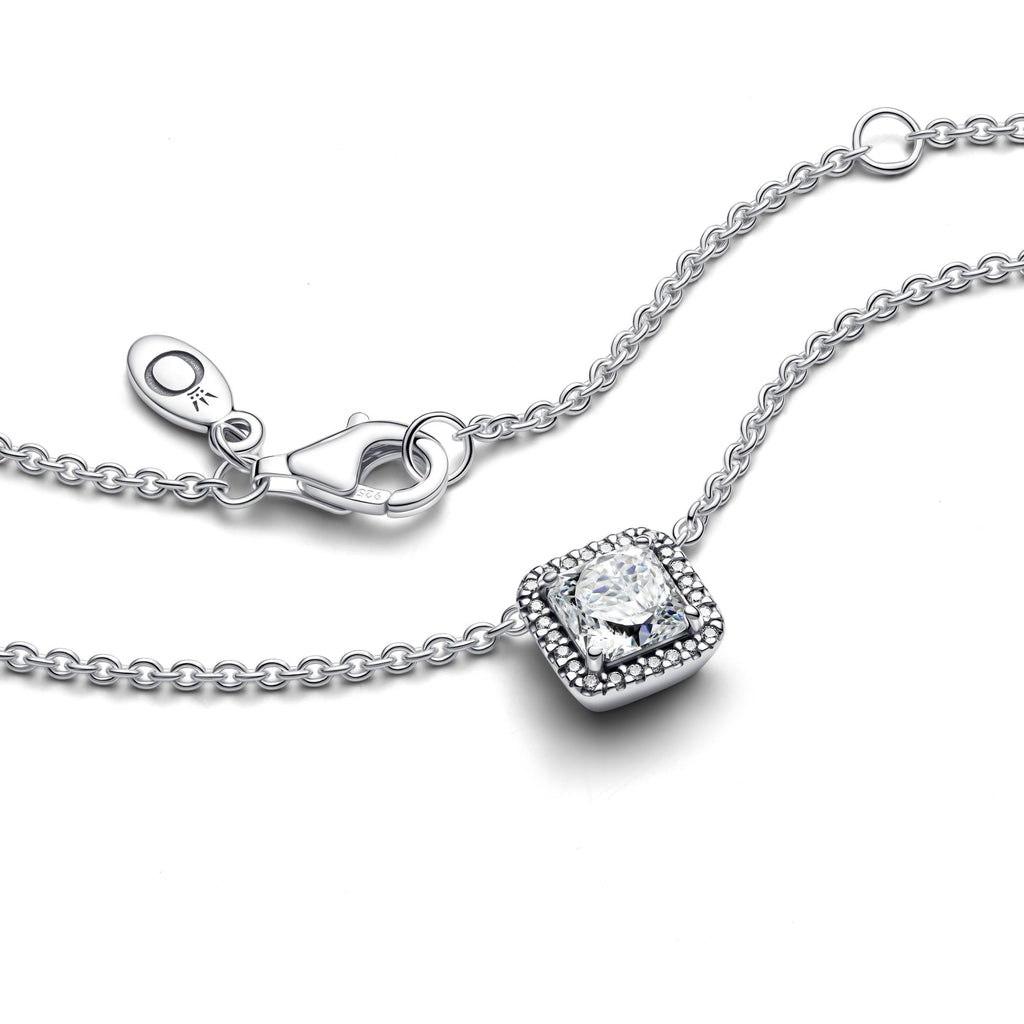 Pandora Timeless Collier Halo Scintillant Carré 396241CZ-45