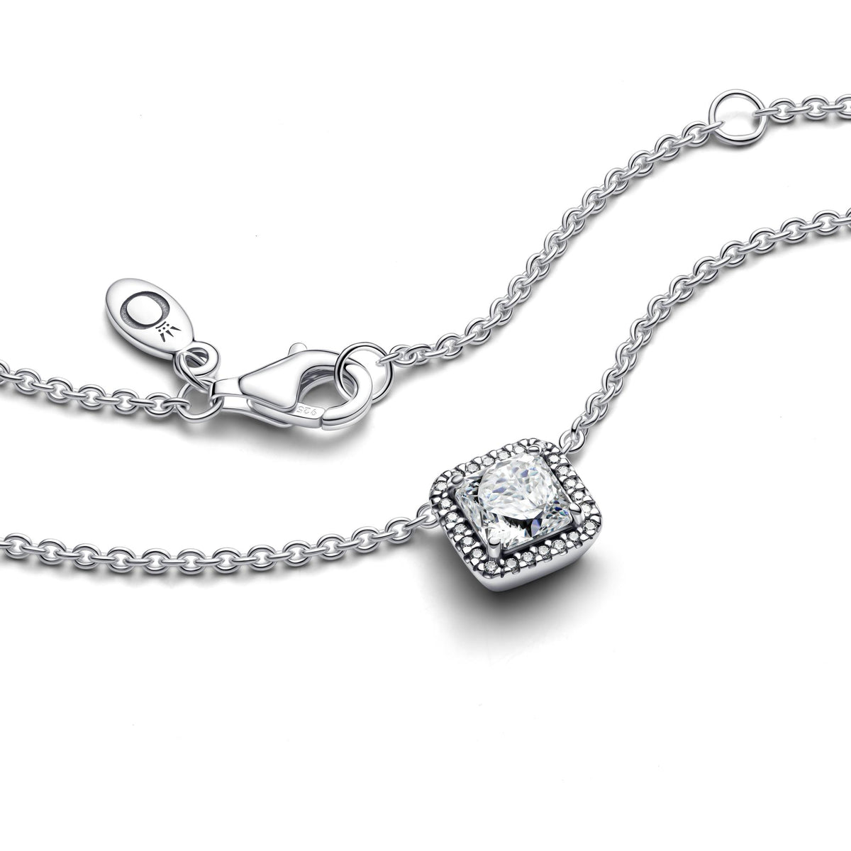 Pandora Timeless Collier Halo Scintillant Carré 396241CZ-45