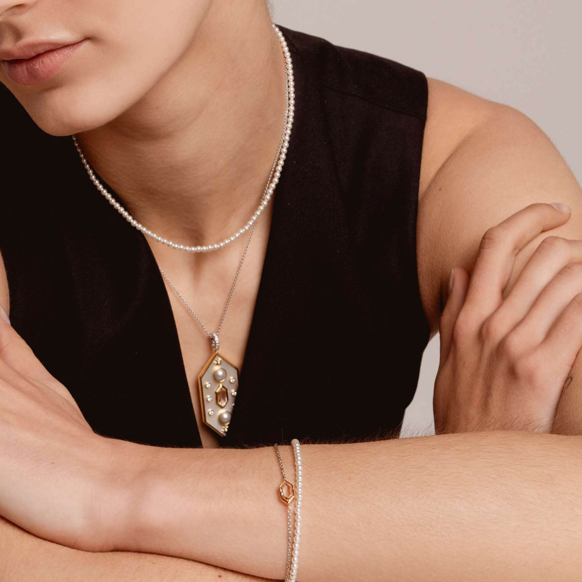 Ti Sento Milano Collier Perles 3962PW