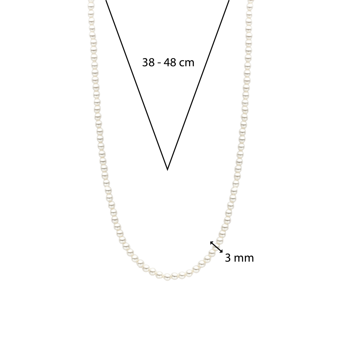 Ti Sento Milano Collier Perles 3962PW