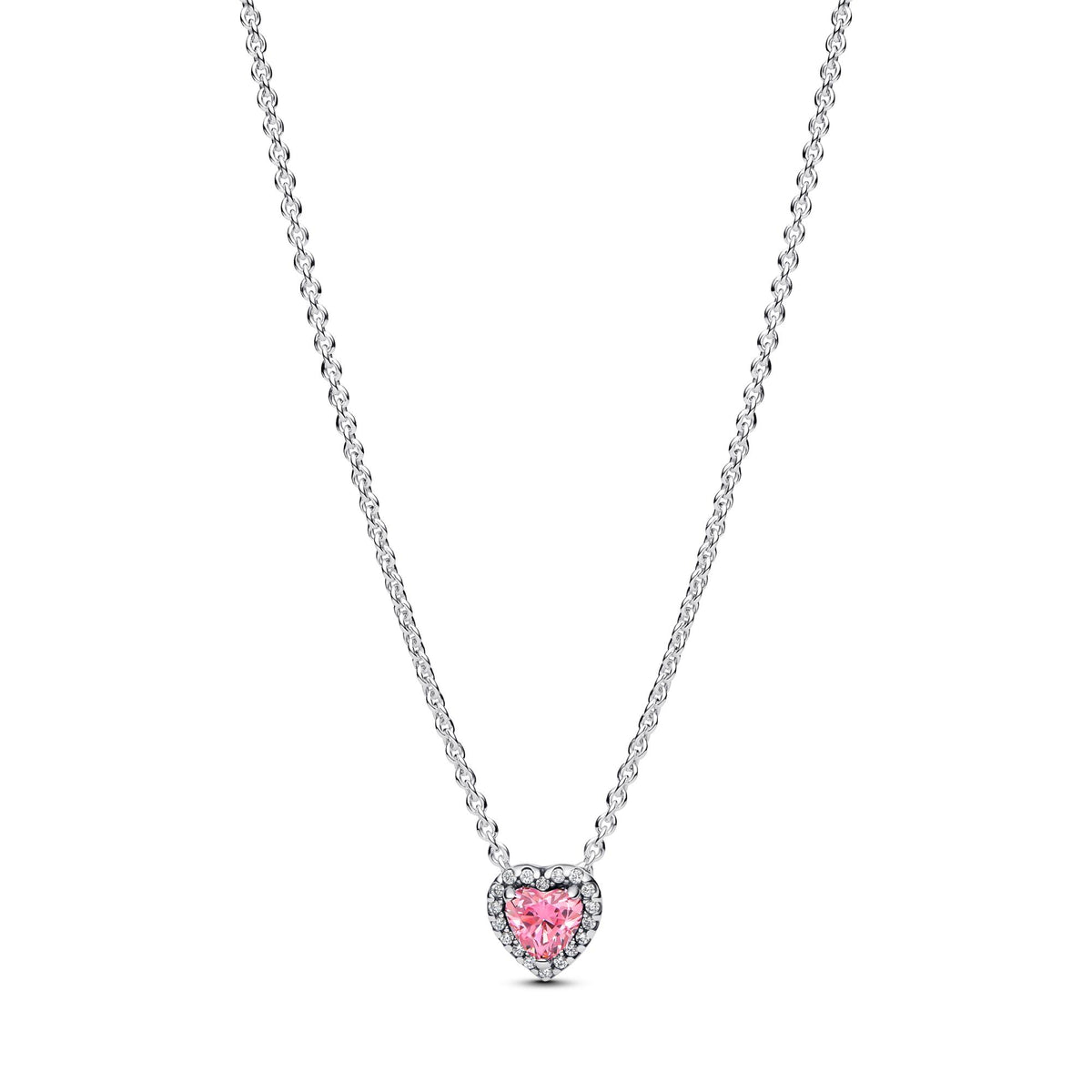 Pandora Timeless Collier Cœur Surélevé Rose 398425C02-45
