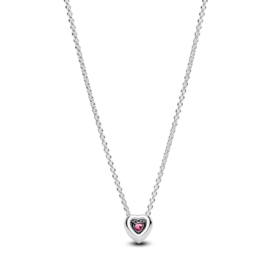 Pandora Timeless Collier Cœur Surélevé Rose 398425C02-45