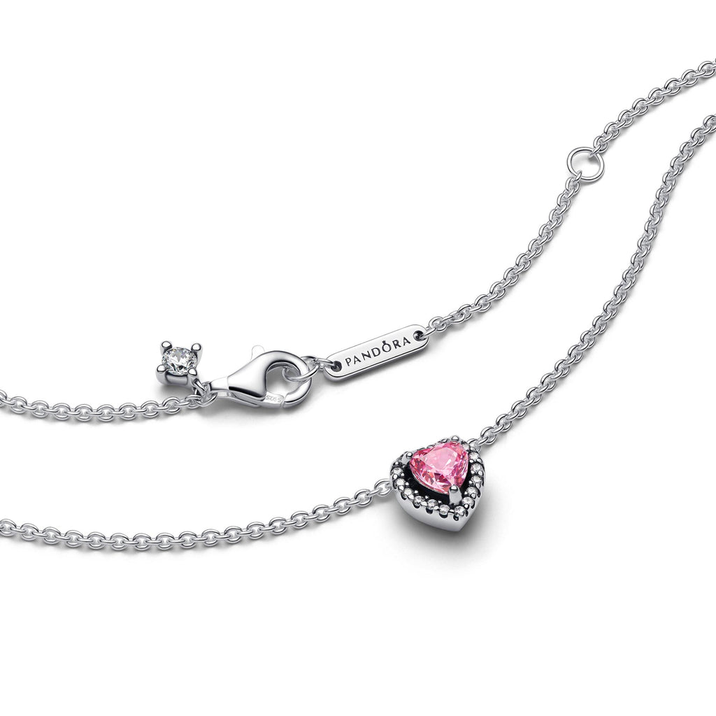 Pandora Timeless Collier Cœur Surélevé Rose 398425C02-45