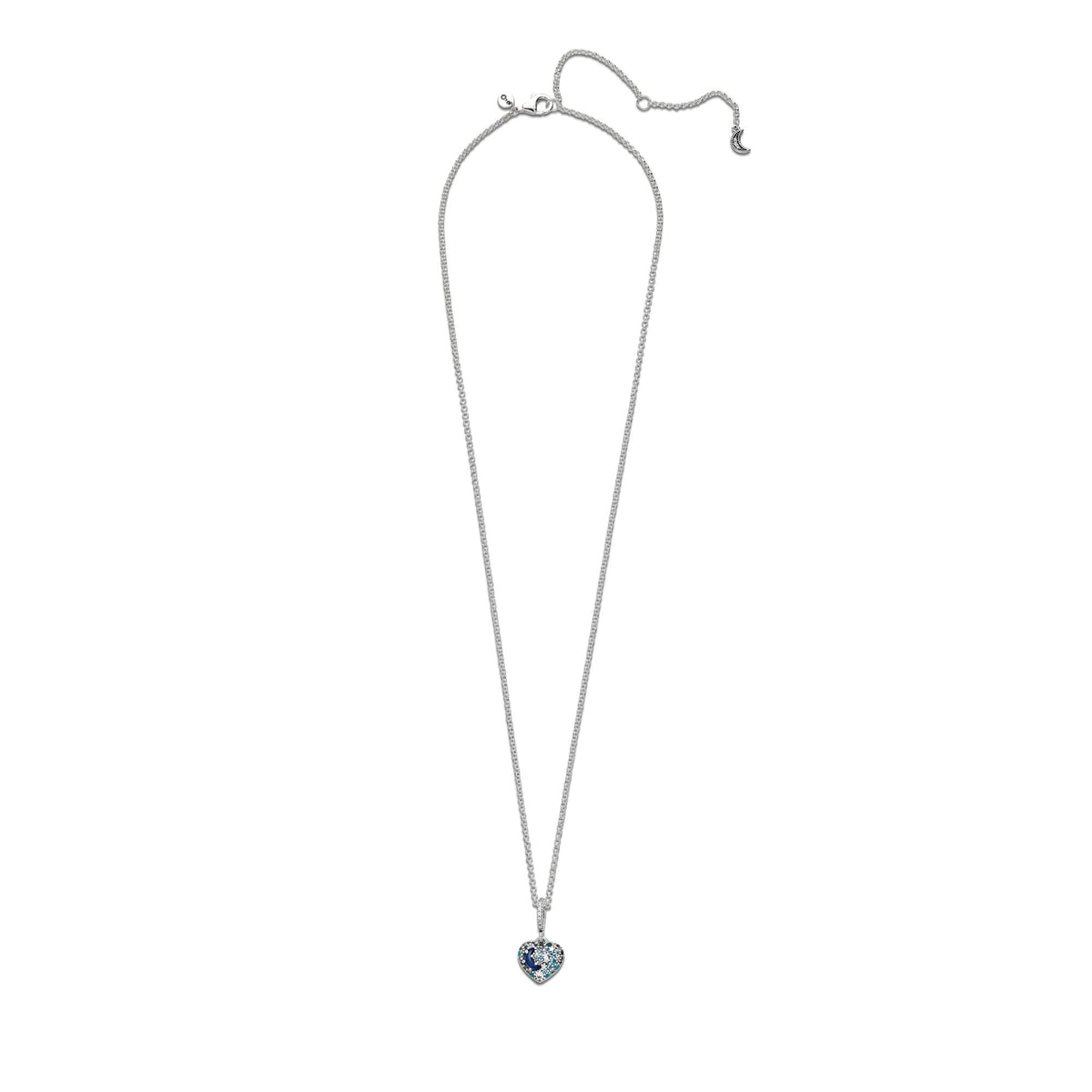 Pandora Moments Collier Cœur Scintillant Lune Bleue & Étoiles 399232C01-50