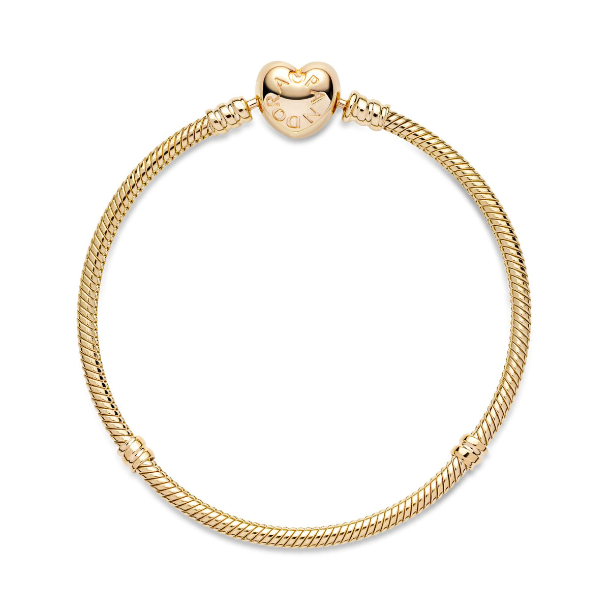 Pandora Moments Bracelet Maille Serpent Fermoir Cœur 559522C00