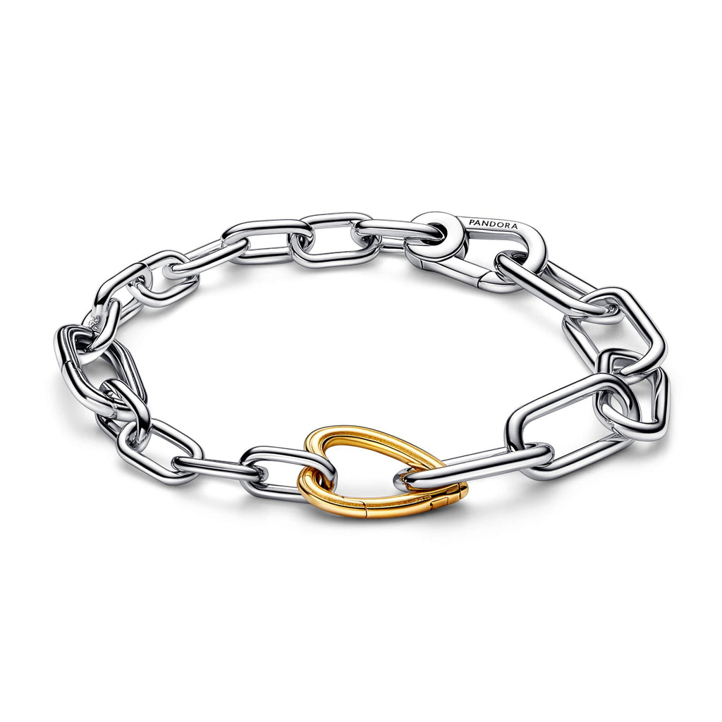 Pandora ME Pandora ME tweekleurige schakelarmband met hartvormige schakel 562527C00