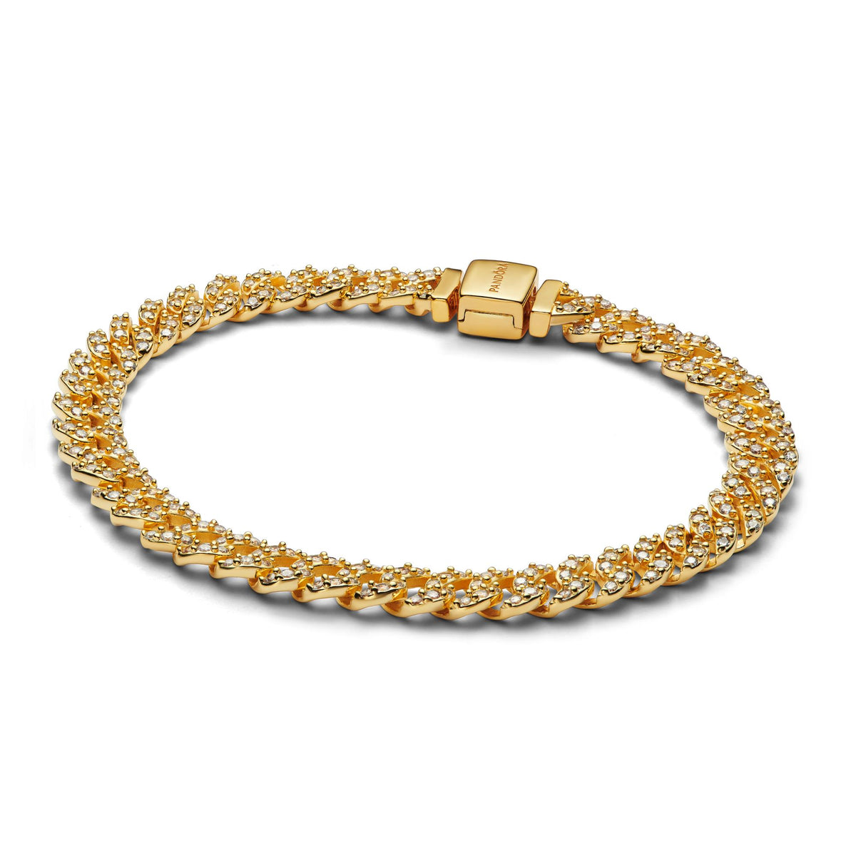 Pandora Timeless Bracelet Maille Cubaine Pavé 563008C01