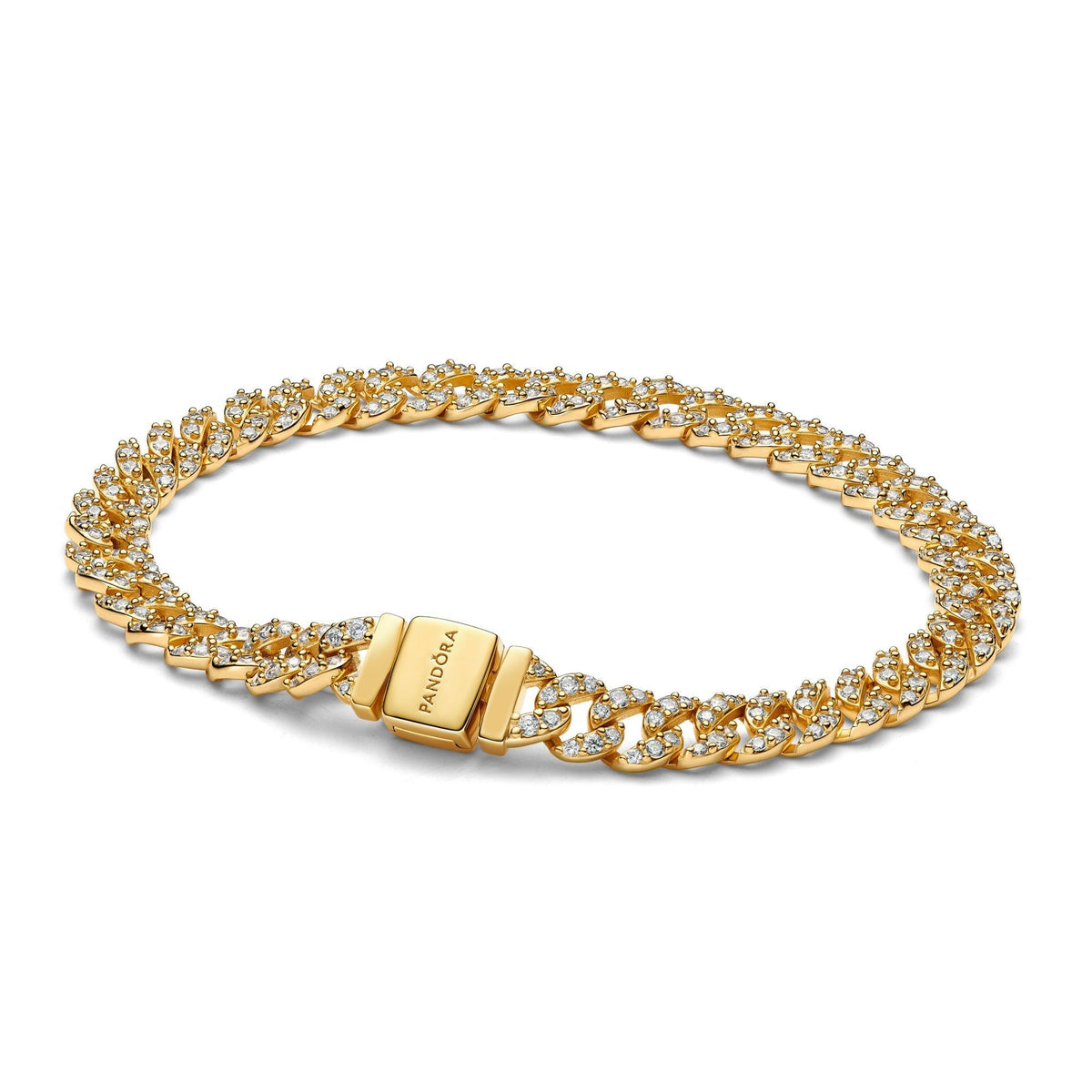 Pandora Timeless Bracelet Maille Cubaine Pavé 563008C01