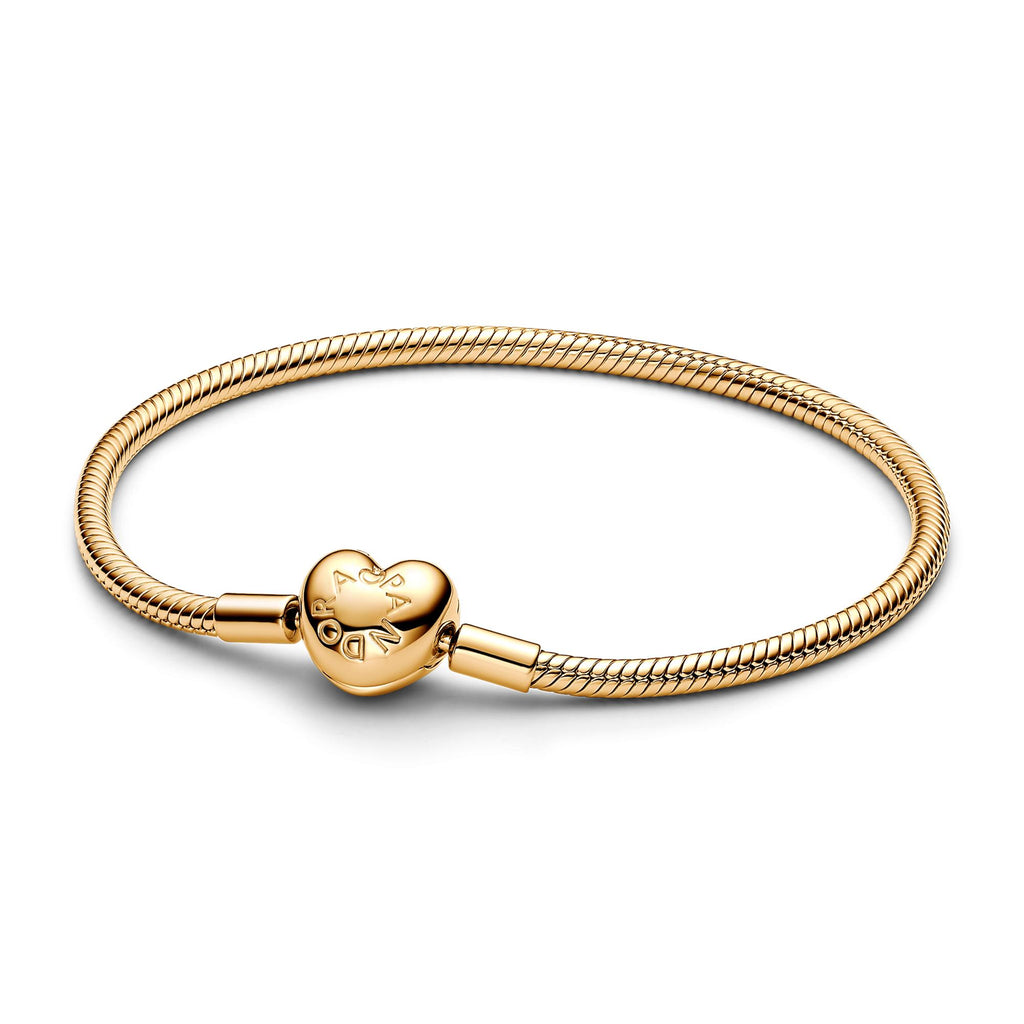 Pandora Moments Bracelet Maille Serpent Fermoir Cœur 563050C00
