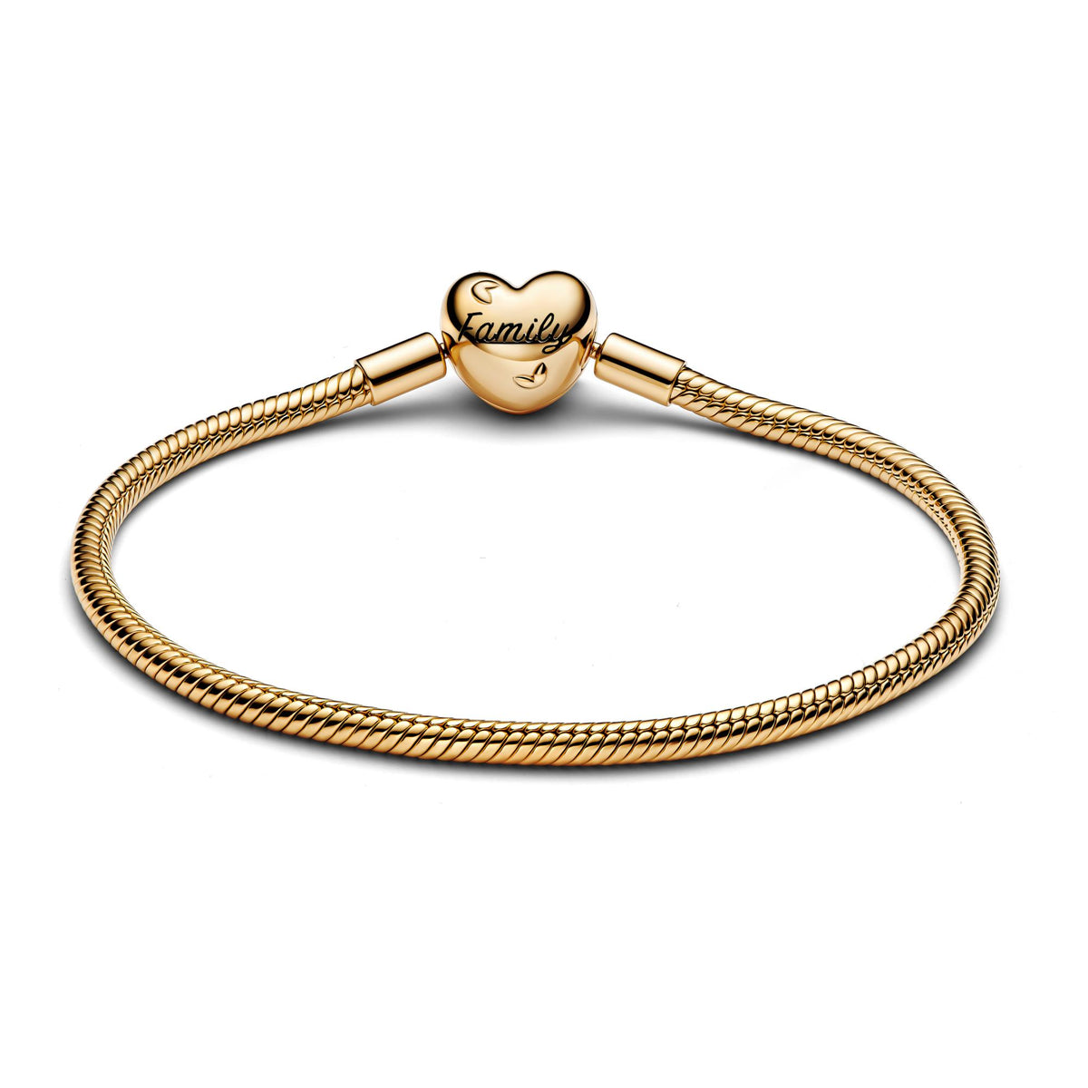 Pandora Moments Bracelet Maille Serpent Fermoir Cœur Arbre Généalogique 563516C01