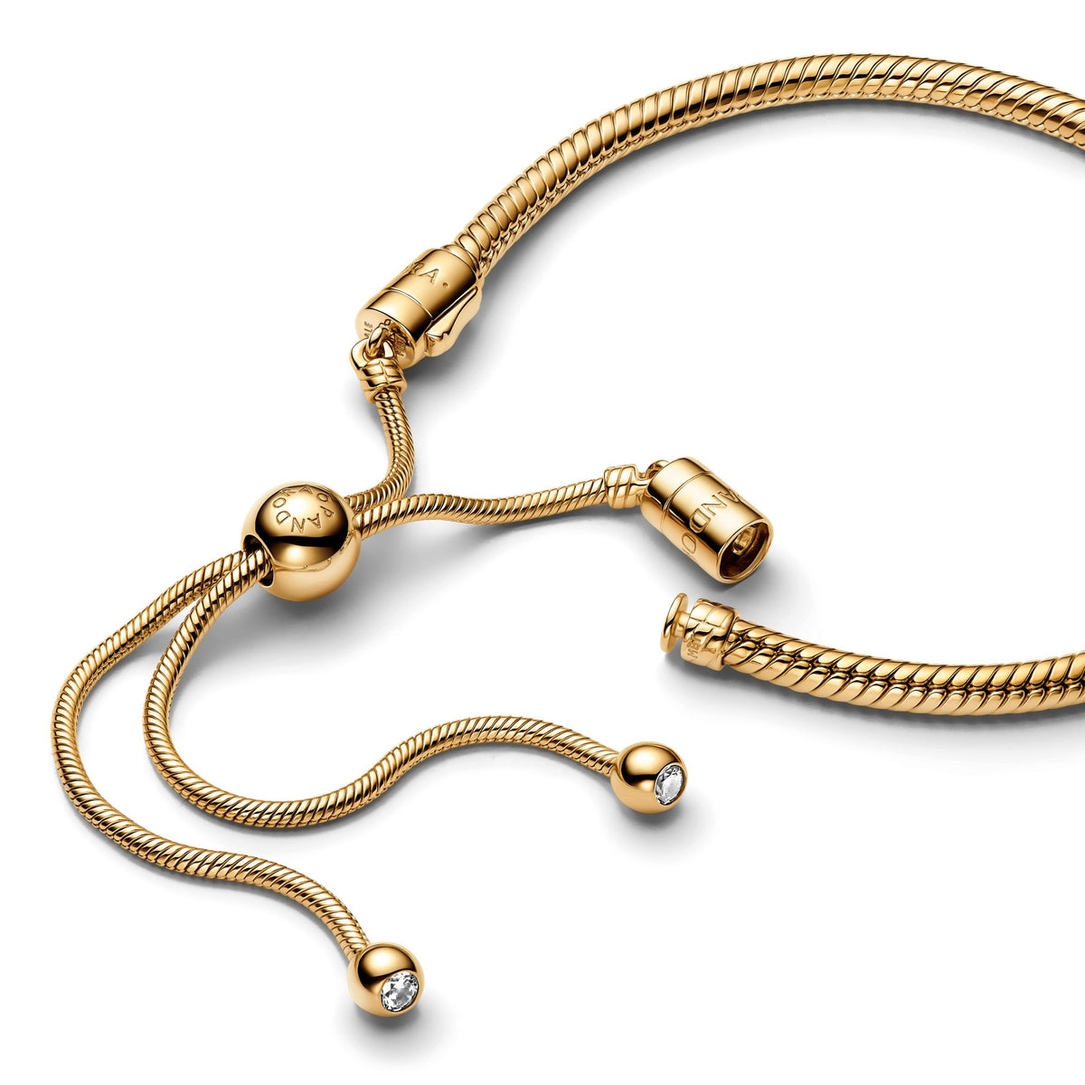 Pandora Moments Bracelet Coulissant Maille Serpent 563580C01-2
