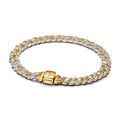 Pandora Timeless Bracelet Maille Cubaine Pavée Bicolore 564229C01
