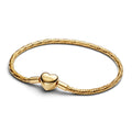 Pandora Moments Bracelet Maille Serpent Facetté Fermoir Cœur 564236C00