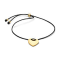 Pandora Moments Bracelet Coulissant Cordon Noir Cœur Gravable 564420C01-2