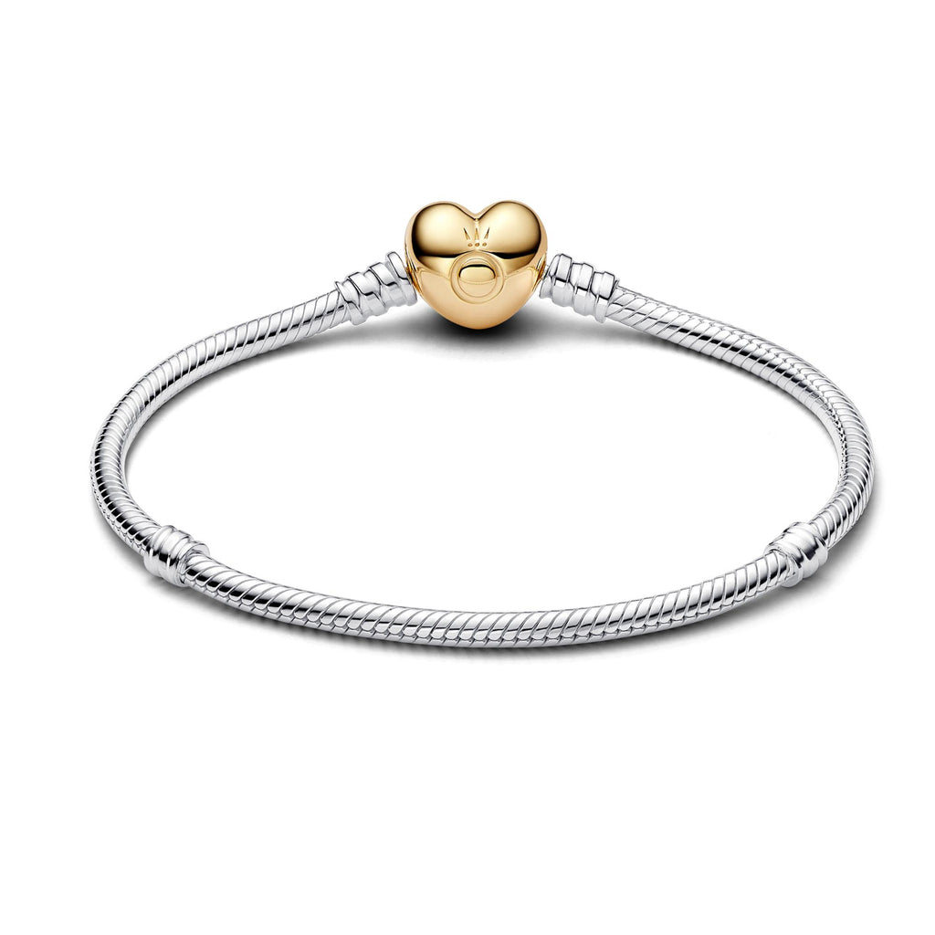 Pandora Moments Bracelet Maille Serpent Fermoir Cœur 568707C00